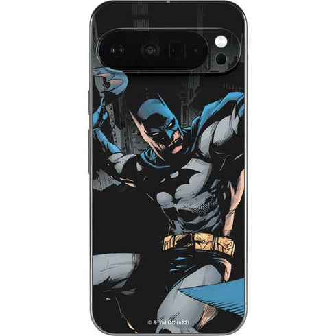 DC Comics Batman Throwing Batarang Jim Lee Art Pixel 9 Pro XL Skin